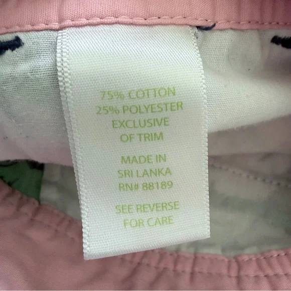 Lilly Pulitzer Navy Floral Daisy Print Shorts with Pink & Green Accents - Picture 4 of 4